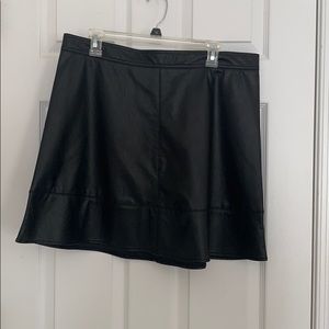 Faux leather skirt